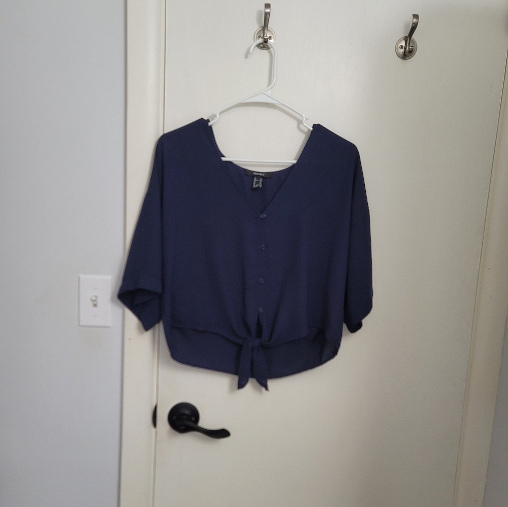 Three-Quarter Sleeve Cropped Shirt